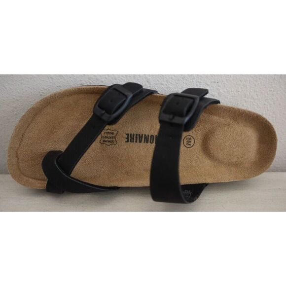 Cushionaire 779601 Women's Sz 8M Black Luna Cork Footbed Sandals SIB - Picture 6 of 13
